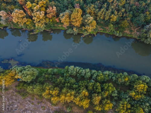 Maritsa River passing near the city of Plovdiv  Bulgaria