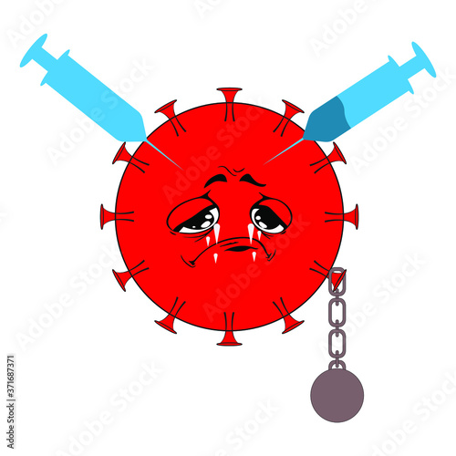 corona virus character design, medical device