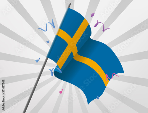 The Swedish celebrations flag flew at a height
