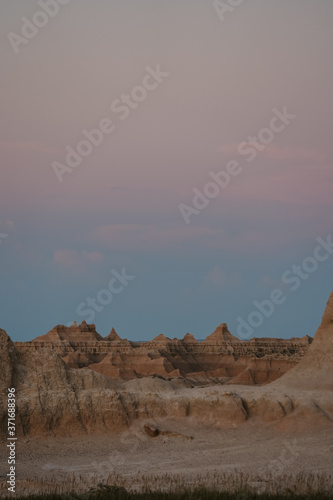 Blue hour in The Badlands