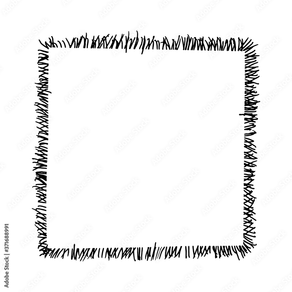 Hand-drawn sketch frames in doodle style. Hand-drawn sketch frames in doodle style.