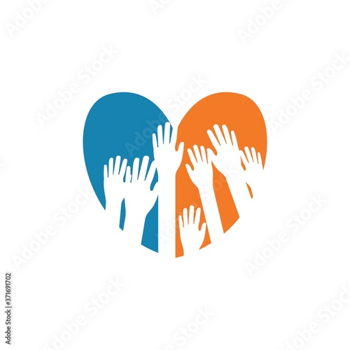 Hand love vector icon illustration design