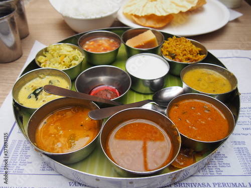 Beautiful Indian traditional cuisine called Thali, it also looks good., Delhi, North India, India