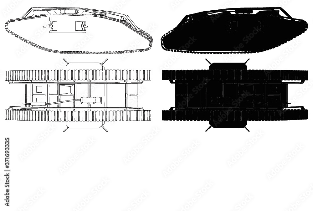 Tank From World War I Vector Tank From World War I Vector