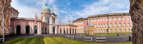 St. Nicholas' Church and the Landtag (Parliament) of Brandenburg in Potsdam, Germany.