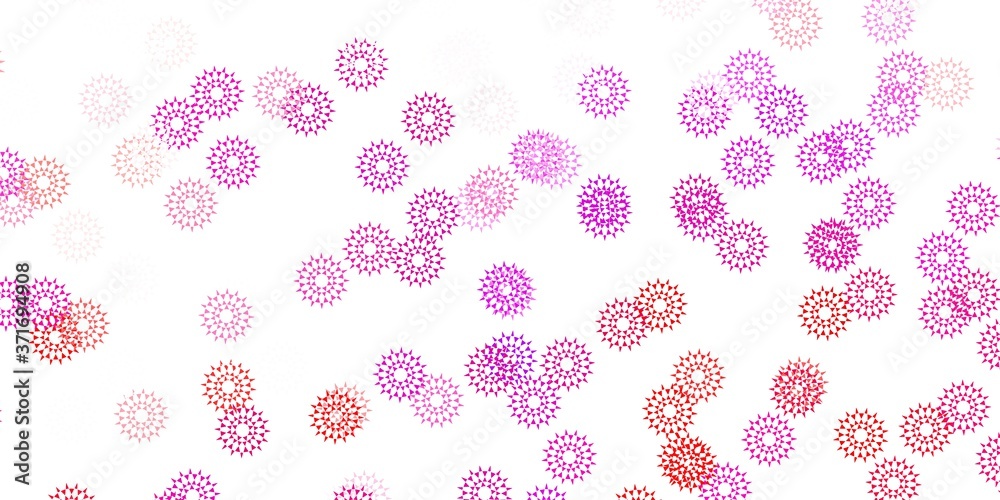 Light blue, red vector doodle pattern with flowers. Light blue, red vector doodle pattern with flowers.