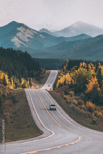Road Through the Canadian Rockies
