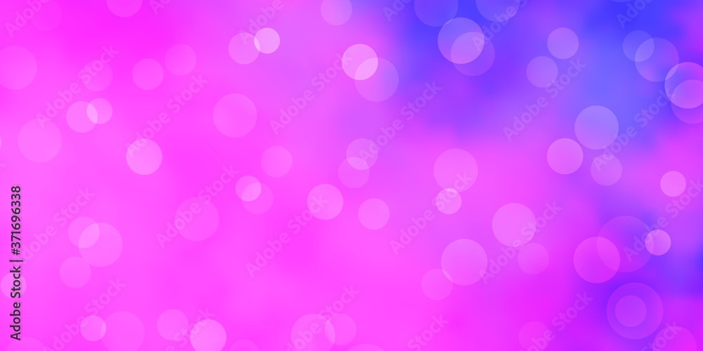 Light Purple, Pink vector layout with circles. Abstract illustration with colorful spots in nature style. Pattern for websites, landing pages.