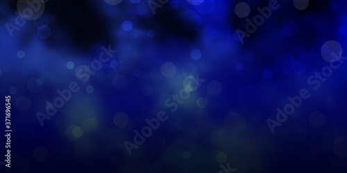 Light BLUE vector background with bubbles. Abstract illustration with colorful spots in nature style. Pattern for websites.