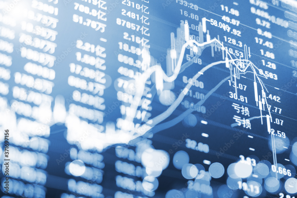 Stock market stock securities trading data analysis, trading data background