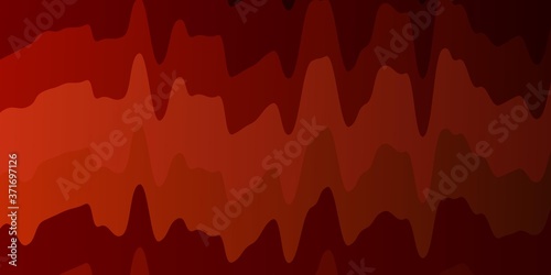 Dark Orange vector layout with curves. Abstract illustration with gradient bows. Template for your UI design.