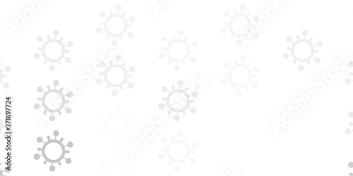 Light Gray vector backdrop with virus symbols.