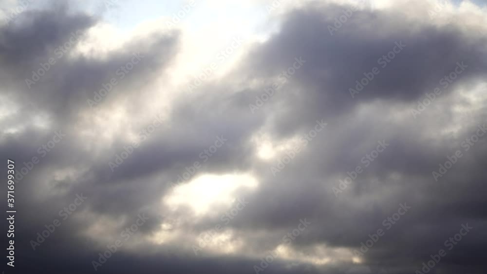 Natural background with overcast sky and clouds