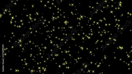 黄色のキラキラが右に流れていく背景画像