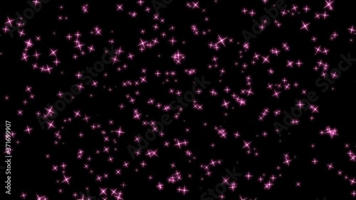 ピンク色のキラキラが右に流れていく背景画像
