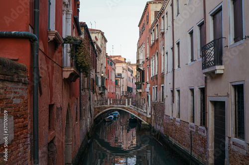 Fototapeta Naklejka Na Ścianę i Meble -  
almost empty streets of Venice b before the coronavirus epidemic, late February 2020 Venice, Italy