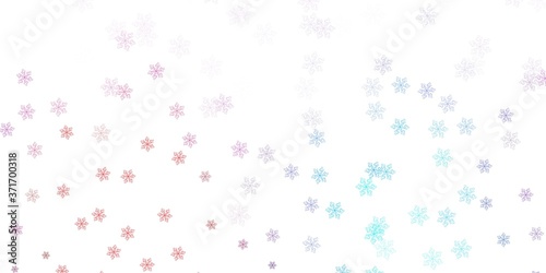 Light blue, red vector natural layout with flowers.