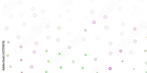Light pink, green vector layout with circle shapes.