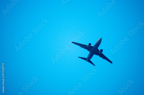 Fototapeta Naklejka Na Ścianę i Meble -  Aeroplane flying in Indian sky 