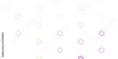 Light Pink vector texture with disease symbols.