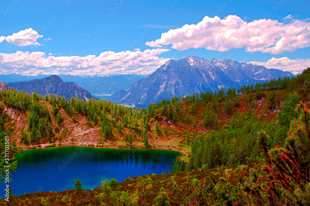 lake in the mountains, Tauplitzalm Austria lake in the mountains, Tauplitzalm Austria