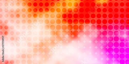 Light Pink, Yellow vector layout with circle shapes. Colorful illustration with gradient dots in nature style. Pattern for websites.