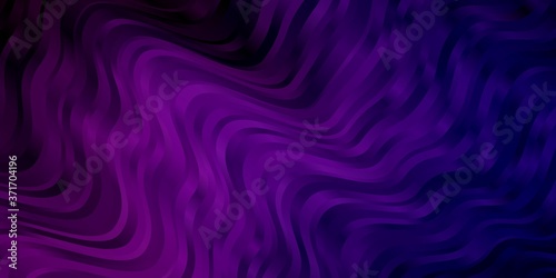 Dark Pink vector background with curves. Colorful geometric sample with gradient curves. Pattern for ads, commercials.