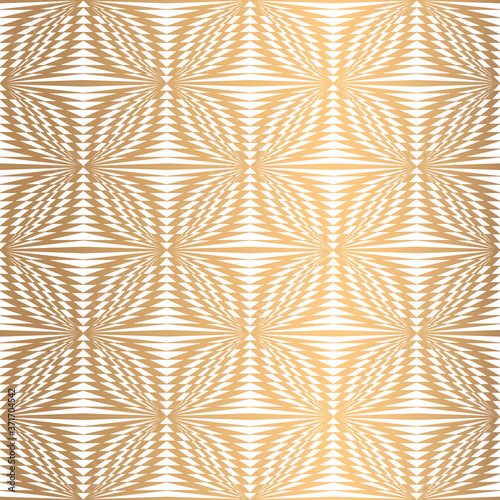 Abstract geometric pattern. Moire. Vector golden texture