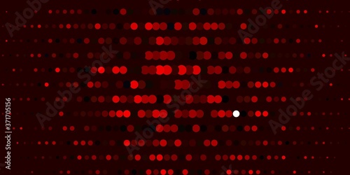 Dark Orange vector layout with circle shapes. Illustration with set of shining colorful abstract spheres. Pattern for websites.
