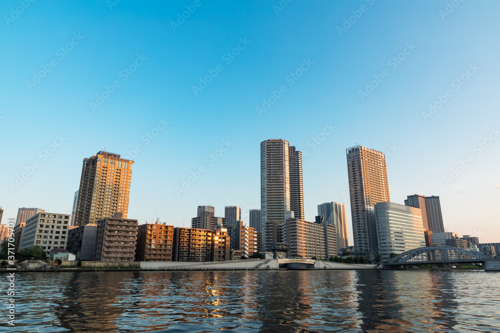 (東京都ー都市風景)ウォーターフロントの夕景3 (東京都ー都市風景)ウォーターフロントの夕景3