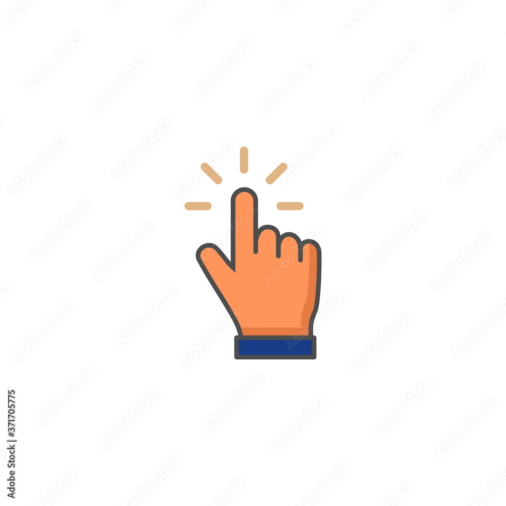 Obraz premium cursor icon, Hand cursor sign and symbol vector design