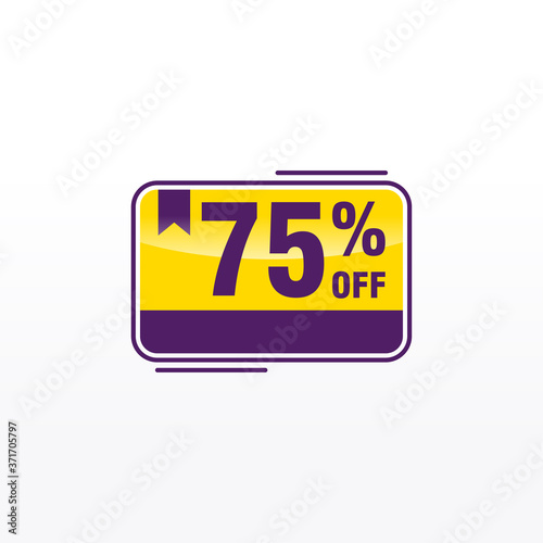75 discount, Sales Vector badges for Labels, , Stickers, Banners, Tags, Web Stickers, New offer. Discount origami sign banner © Catharsis