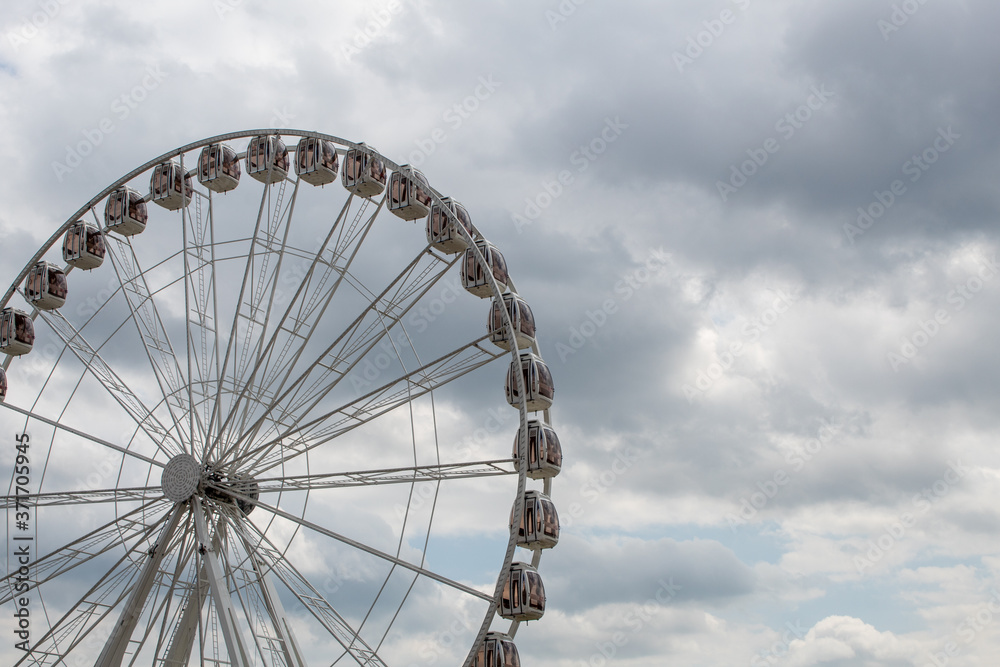 Ferris wheel background picture with copy space. Ferris wheel background picture with copy space.