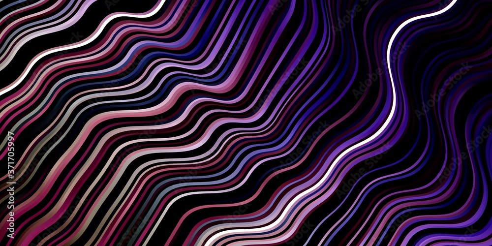 Dark Pink, Green vector backdrop with circular arc. Brand new colorful illustration with bent lines. Pattern for commercials, ads. Dark Pink, Green vector backdrop with circular arc. Brand new colorful illustration with bent lines. Pattern for commercials, ads.