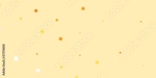 Light orange vector texture with disease symbols.