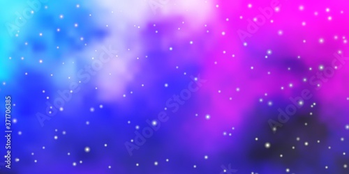 Dark Pink, Blue vector pattern with abstract stars. Decorative illustration with stars on abstract template. Design for your business promotion.