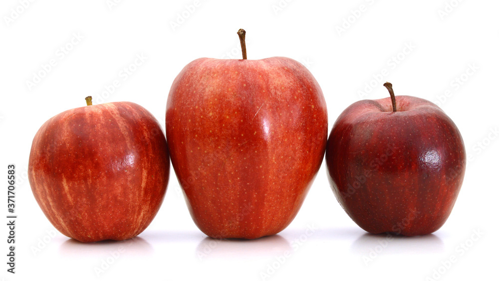 Ripe red apple. Isolated on a white background. Ripe red apple. Isolated on a white background.