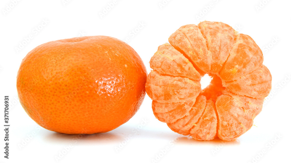 tangerine or mandarin fruit isolated on white background cutout tangerine or mandarin fruit isolated on white background cutout