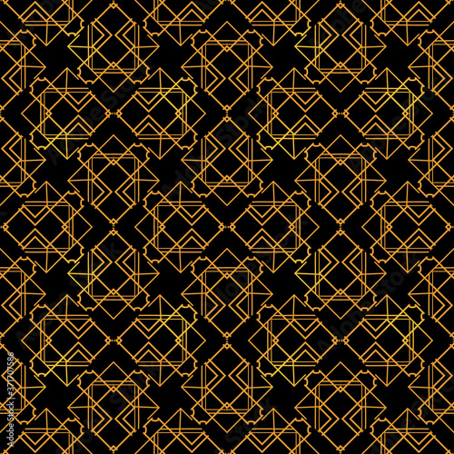 Art deco vintage seamless pattern. 1920's style. Retro party motifs.