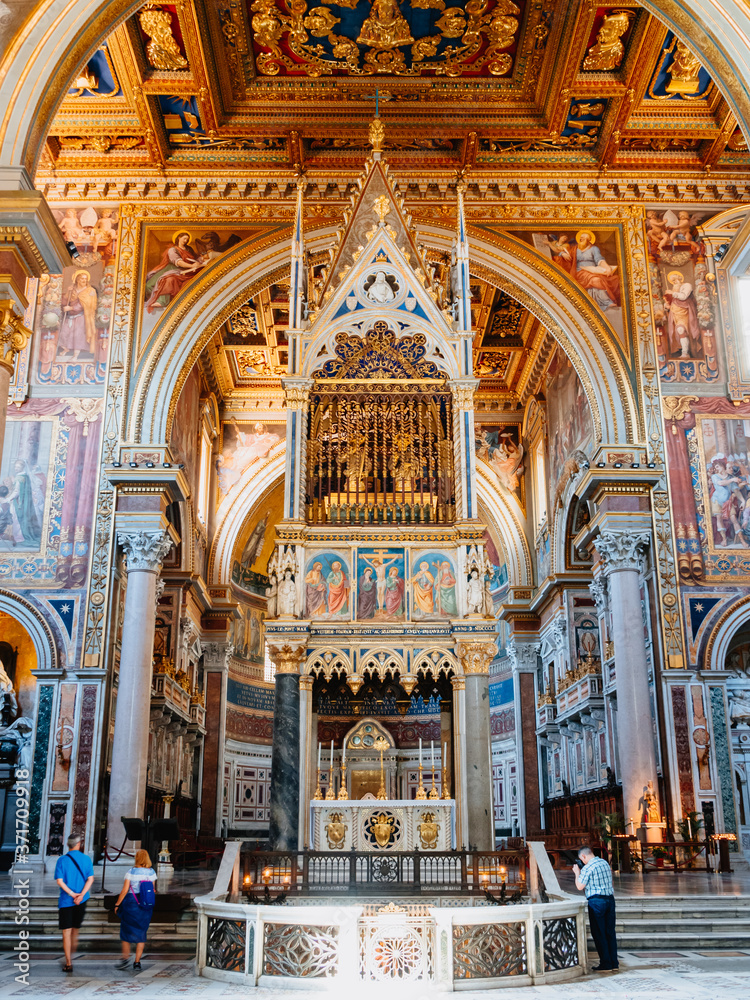 The interior of Archbasilica of Saint John Lateran
