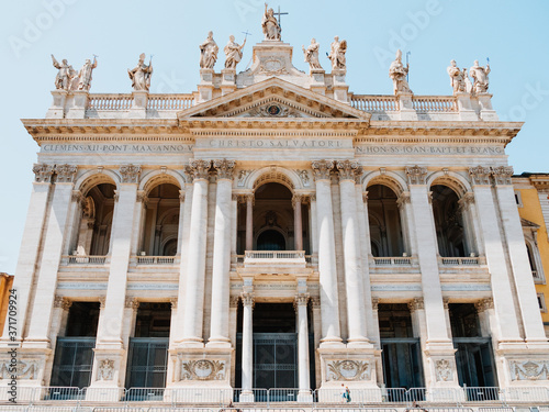 The facade of Archbasilica of Saint John Lateran 