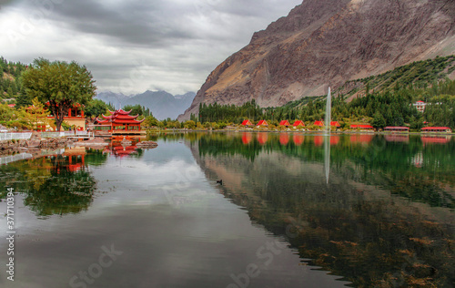 shangrila resort in kachra lake landscape photography of skardu, gilgit Baltistan  photo
