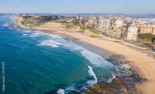 Aerial View Newcastle Beach - NSW Australia
