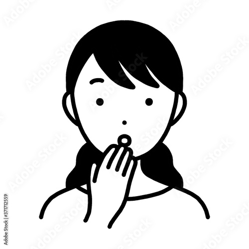 驚く表情の女性