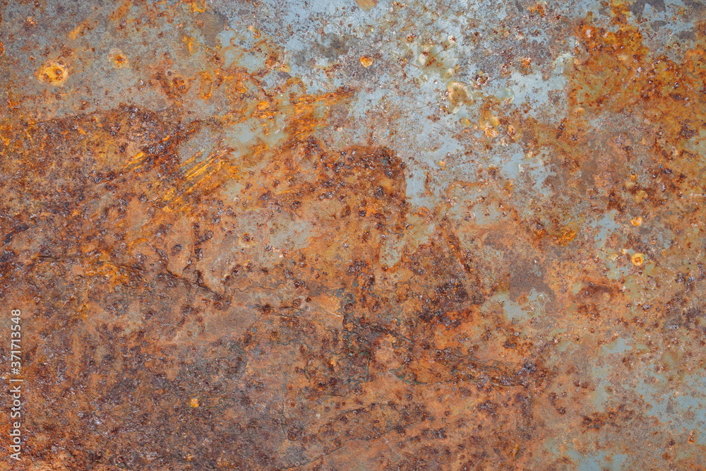 Rust on the surface of the iron plate Vintage style background