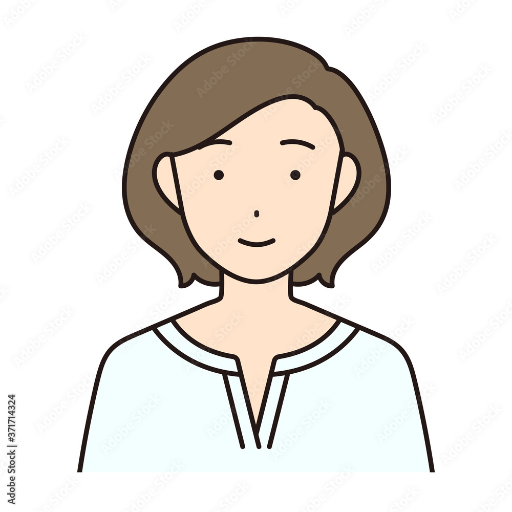女性の上半身 女性の上半身