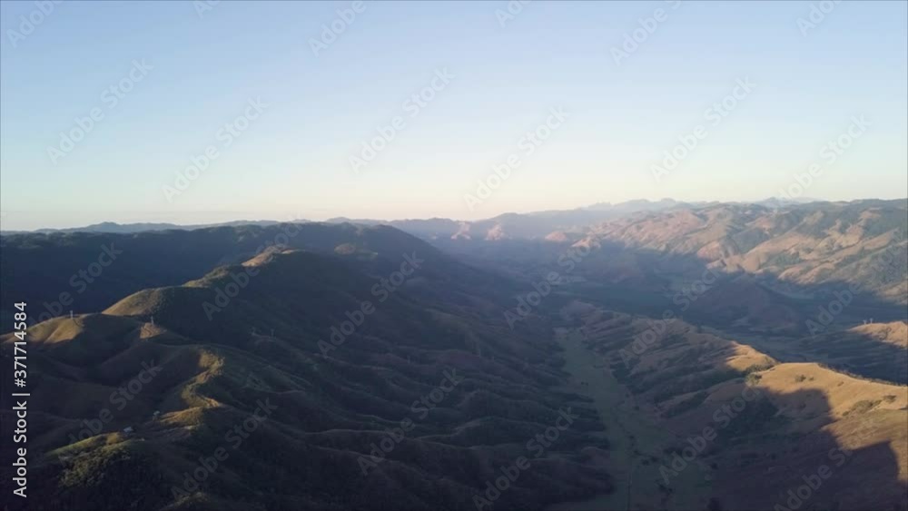 Gravel deposit in mountains around Engenheiro Paulo de Frontin, Brazil. Aerial.