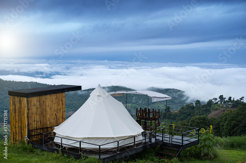 Background of nature place and very famous in the north of Thailand