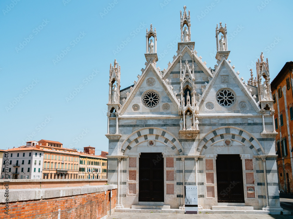 Santa Maria della Spina along the Arno river, Pisa, Italy