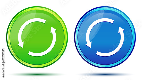 Update arrow icon creative natural round button set illustration